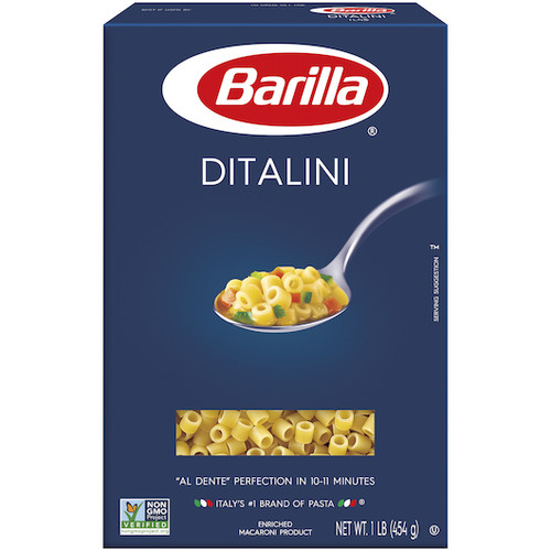 Barilla Ditalini Pasta, 16 Ounce, 16 Per Case